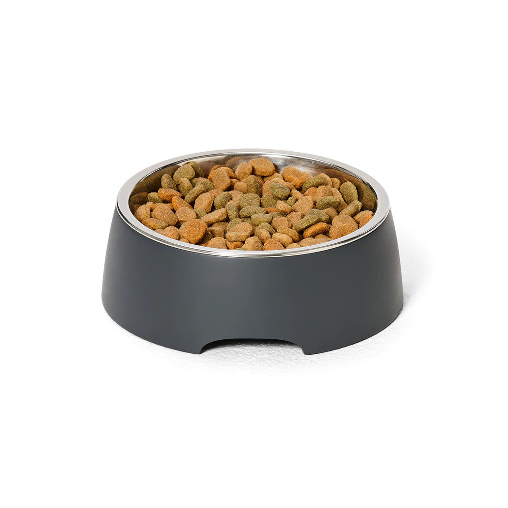 Snooza Pet Bowl Concrete Charcoal - Back View