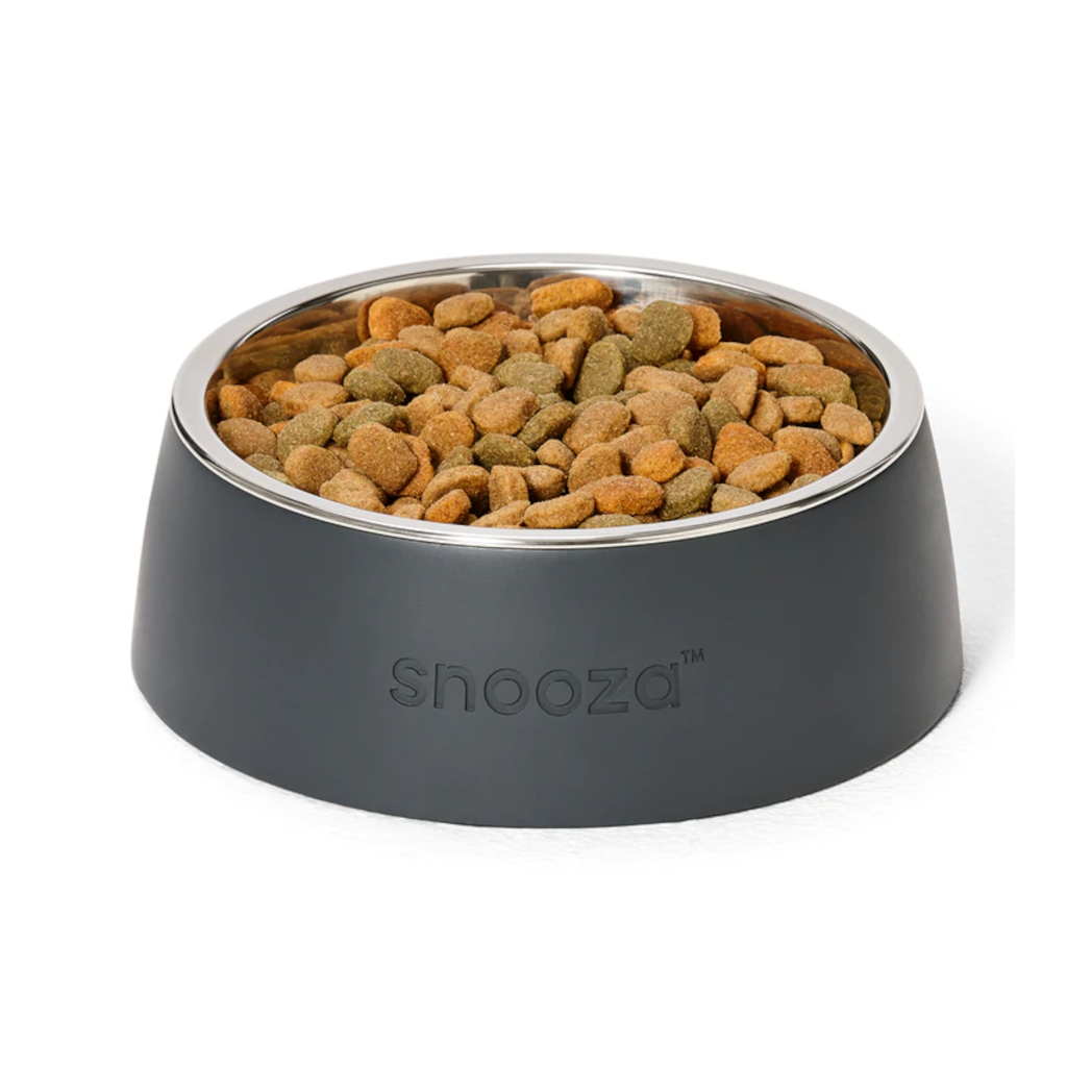 Snooza Pet Bowl Concrete Charcoal