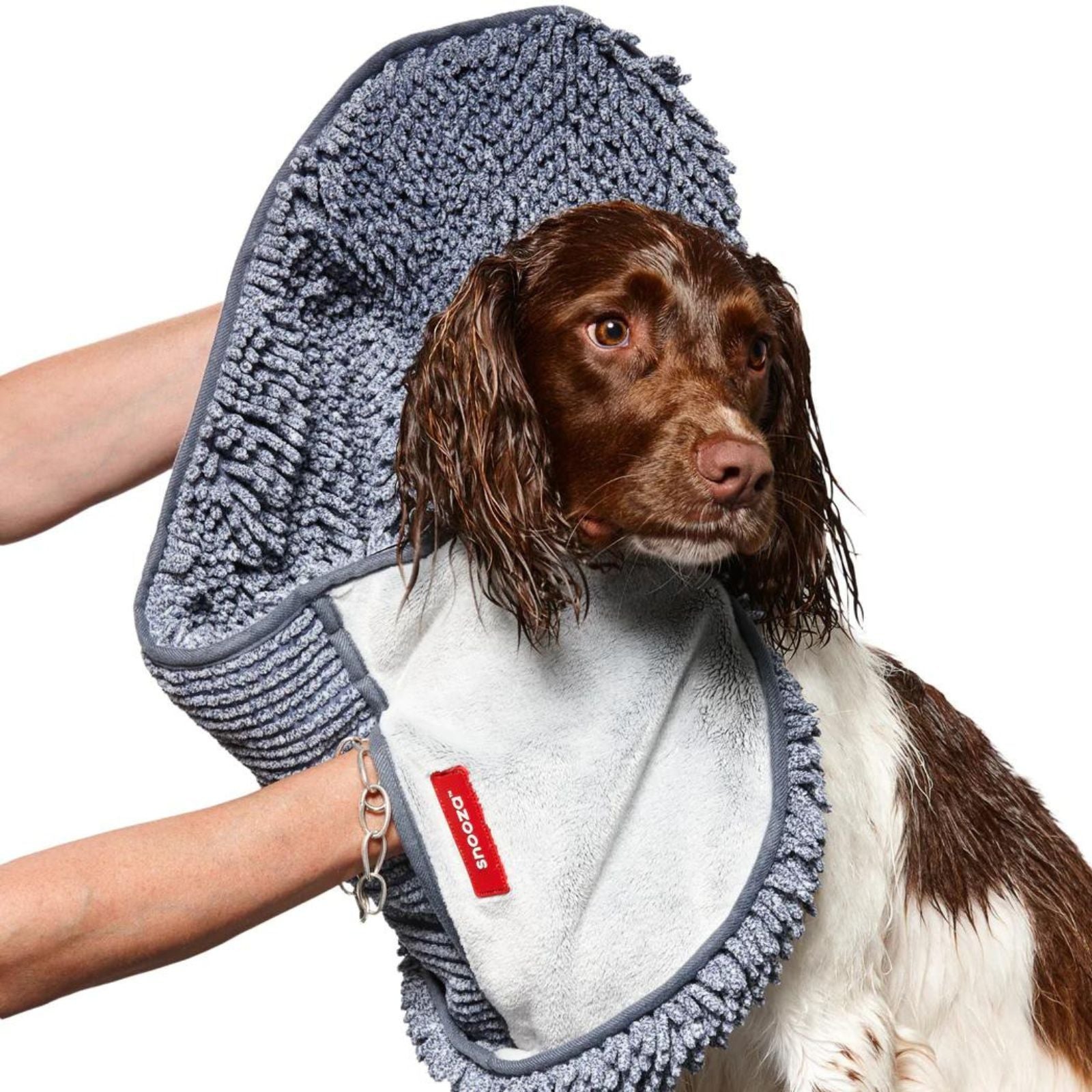 SNOOZA Microfibre Grooming Mitt for Drying Dogs. Fully Machine Washable.