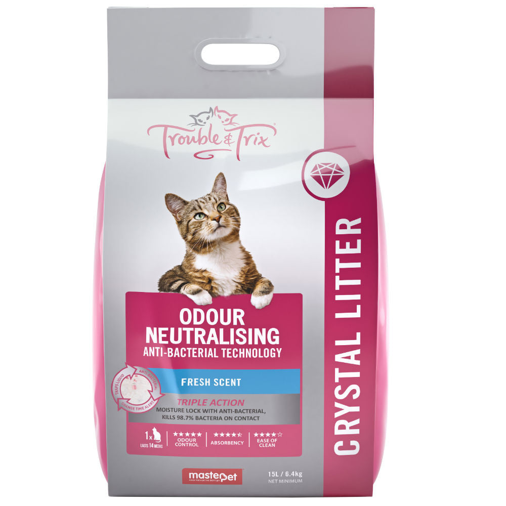 Trouble & Trix Crystal Cat Litter - Anti Bacterial