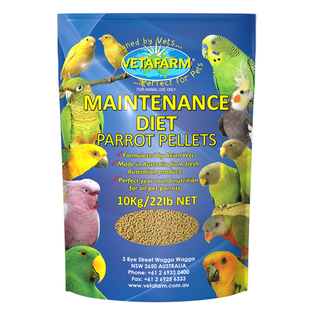 VETAFARM Maintenance Diet Pellets 10kg - Australian Made Parrot Food