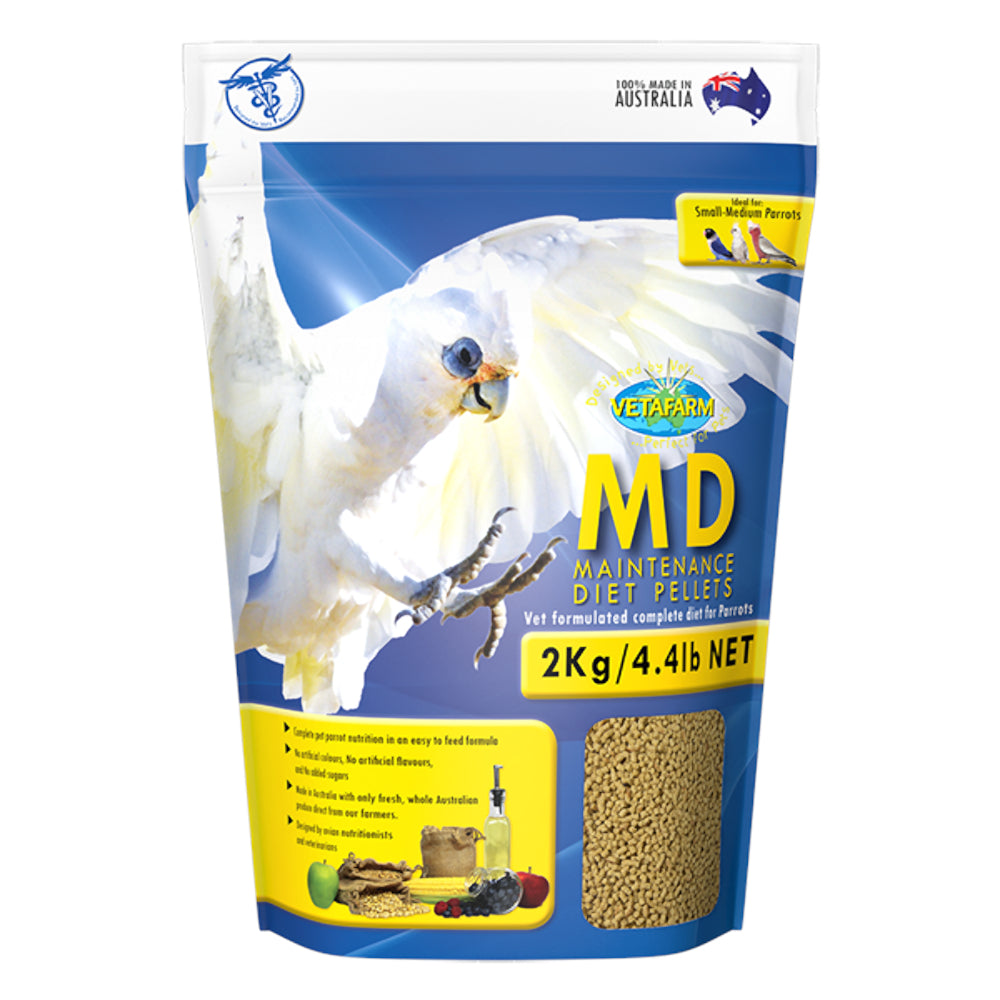 VETAFARM Maintenance Diet Pellets 2kg - Australian Made Parrot Food