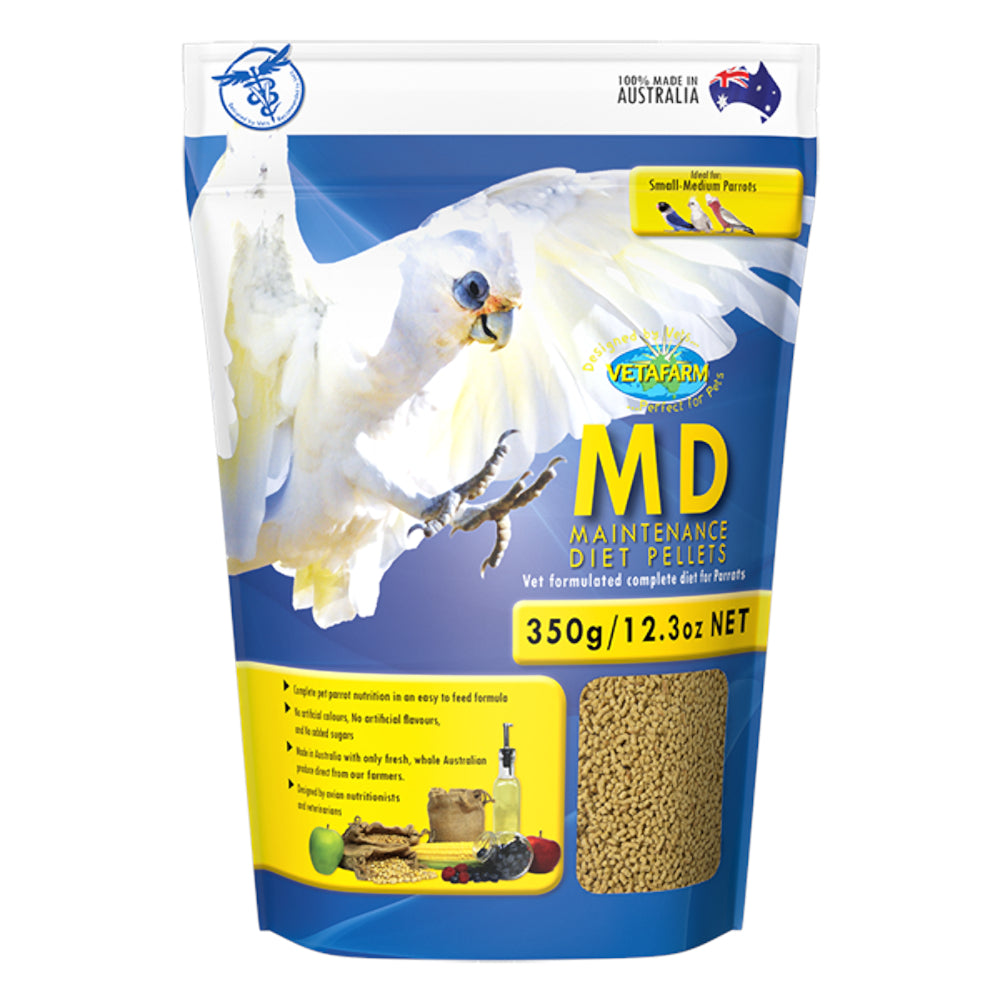 VETAFARM Maintenance Diet Pellets 350g - Australian Made Parrot Food