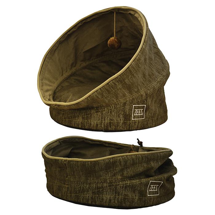 ZEEZ Pop Up Pet Cave Dark Brown - Stylish Cat or Small Bed