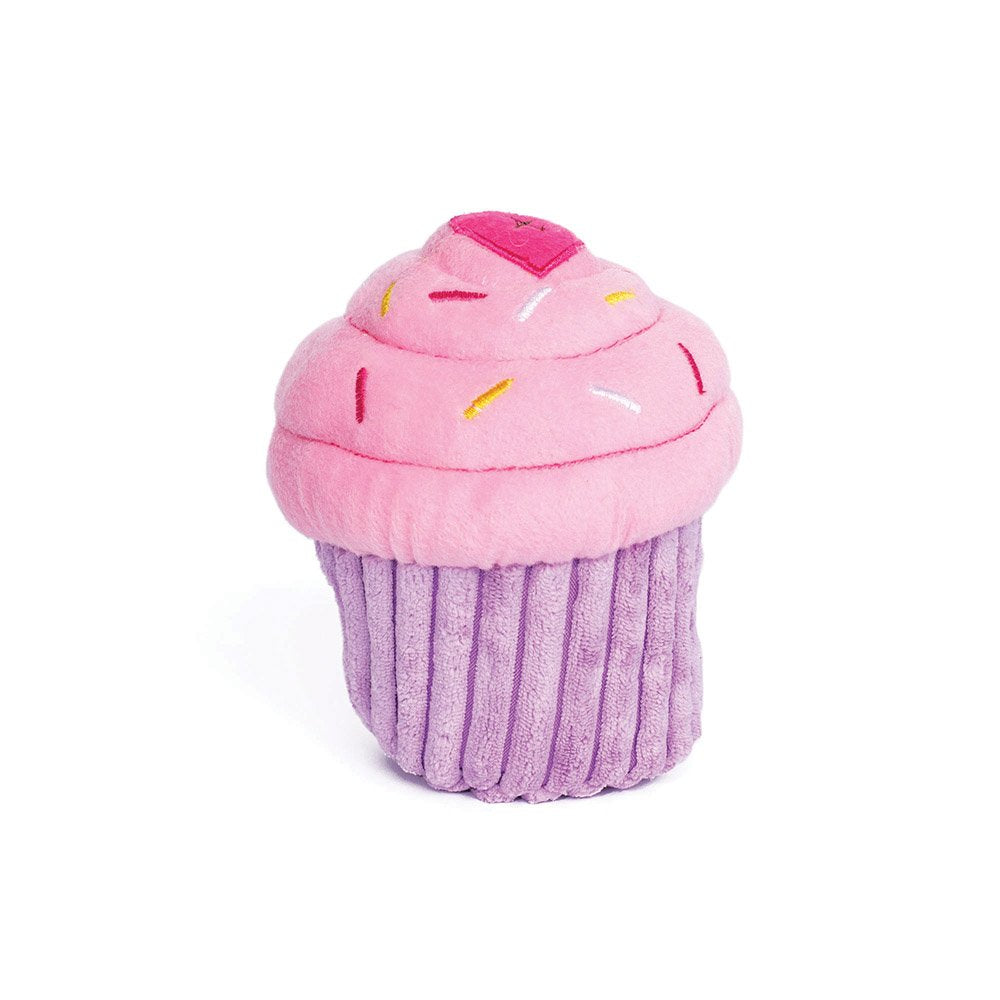 ZippyPaws Cupcake Pink - Plush Novelty Toy for Dogs.