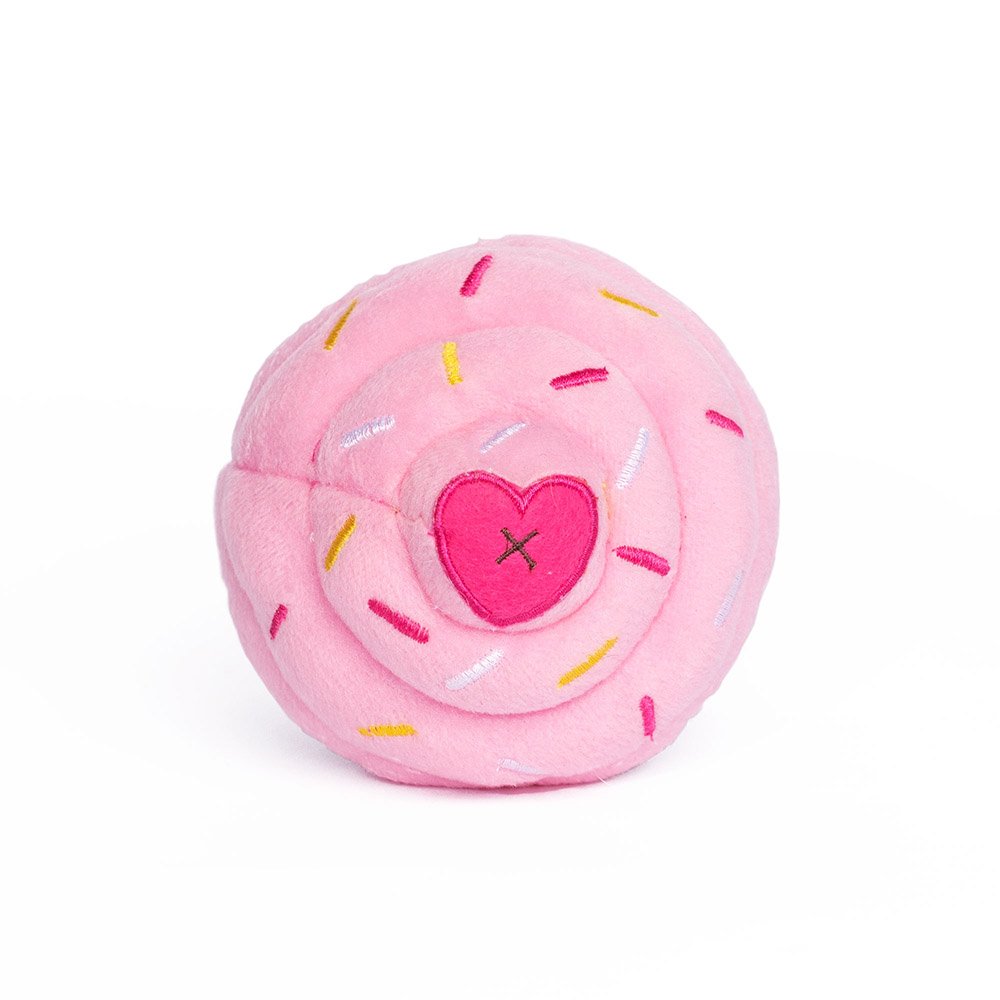 ZippyPaws Pink Cupcake with Sprinkles Plush Novelty Toy for Dogs.