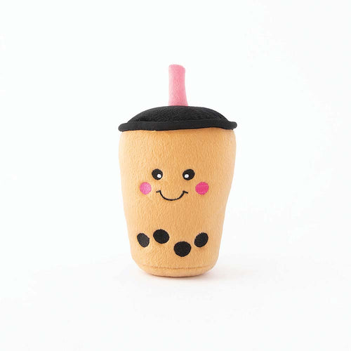 ZippyPaws NomNomz Boba Milk Tea Plush Toy for Dogs.