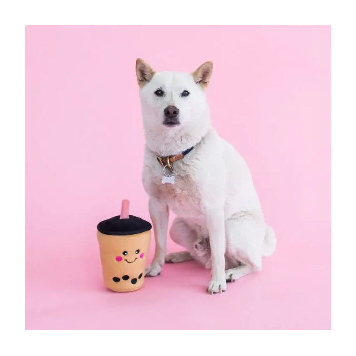 ZippyPaws NomNomz Boba Milk Tea - Squeaky Plush Novelty Dog Toy