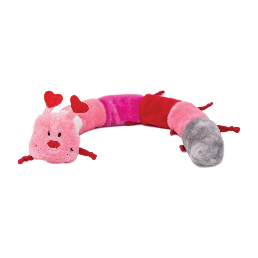 ZippyPaws Valentine's Caterpillar Deluxe Dog Toy