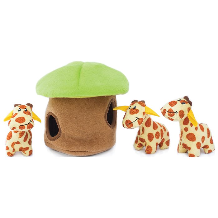 ZippyPaws Zippy Burrow Giraffe Lodge Dog Toy