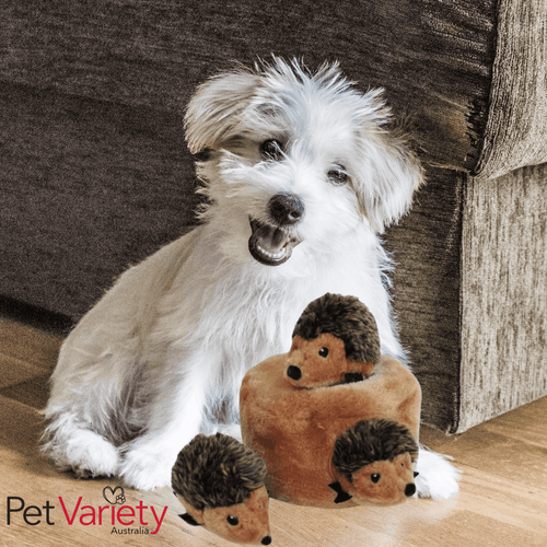 ZippyPaws Zippy Burrow Hedgehog Den Plush Interactive Hide-and-Seek Dog Toy