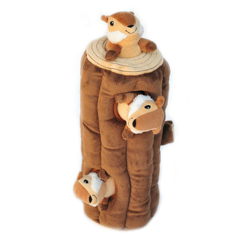 ZippyPaws Zippy Burrow Log with Chipmunks