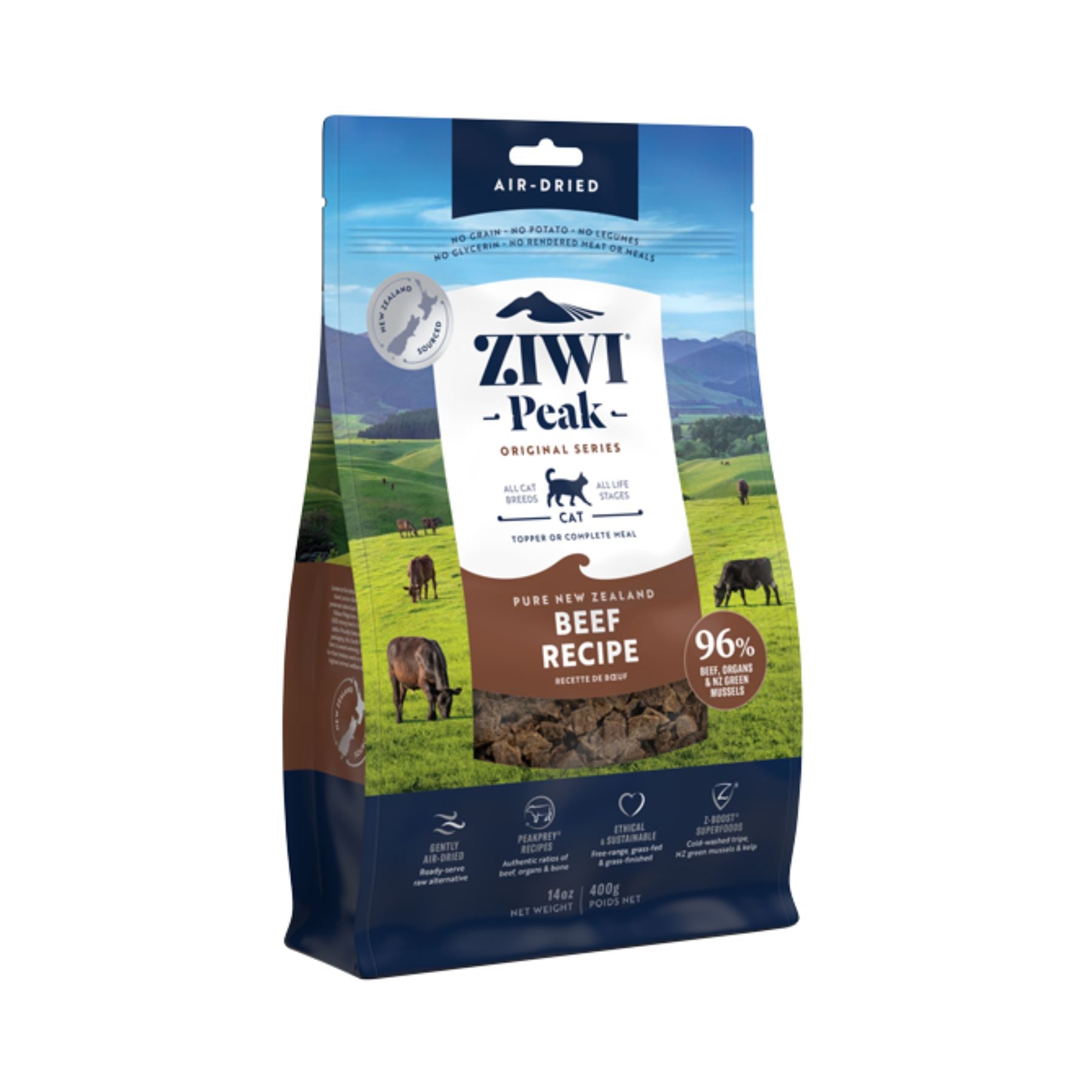 ZIWI Peak Dry Cat Food Beef Recipe 400g.