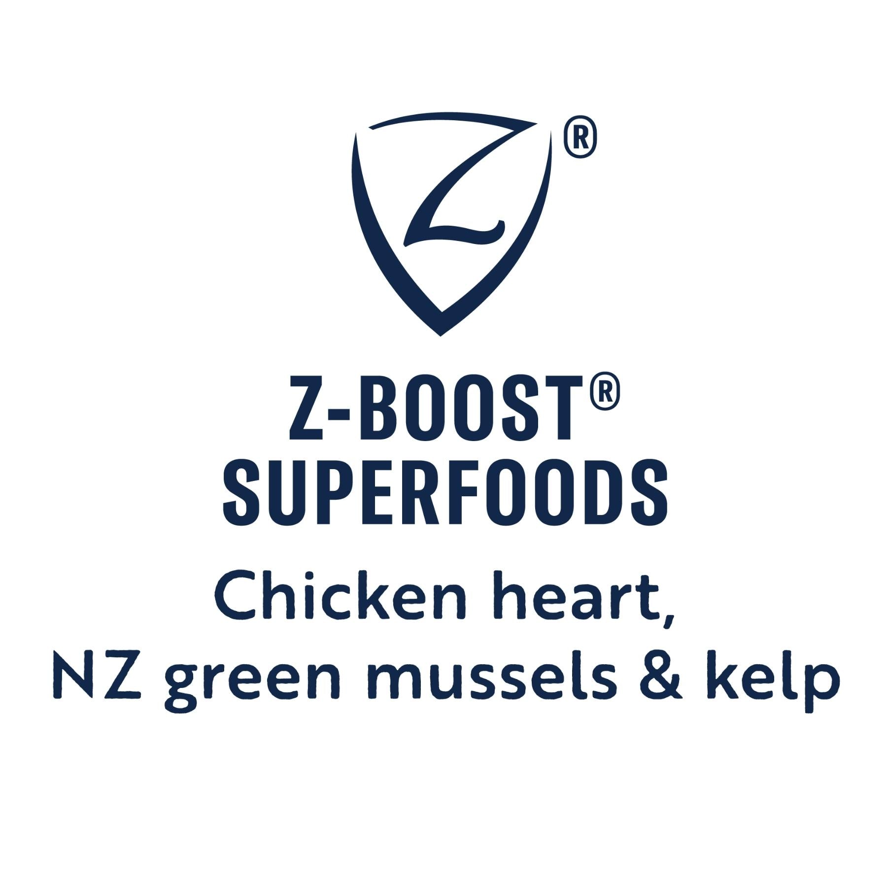 Z-Boost Superfoods - Chicken heart, NZ green mussels and kelp.