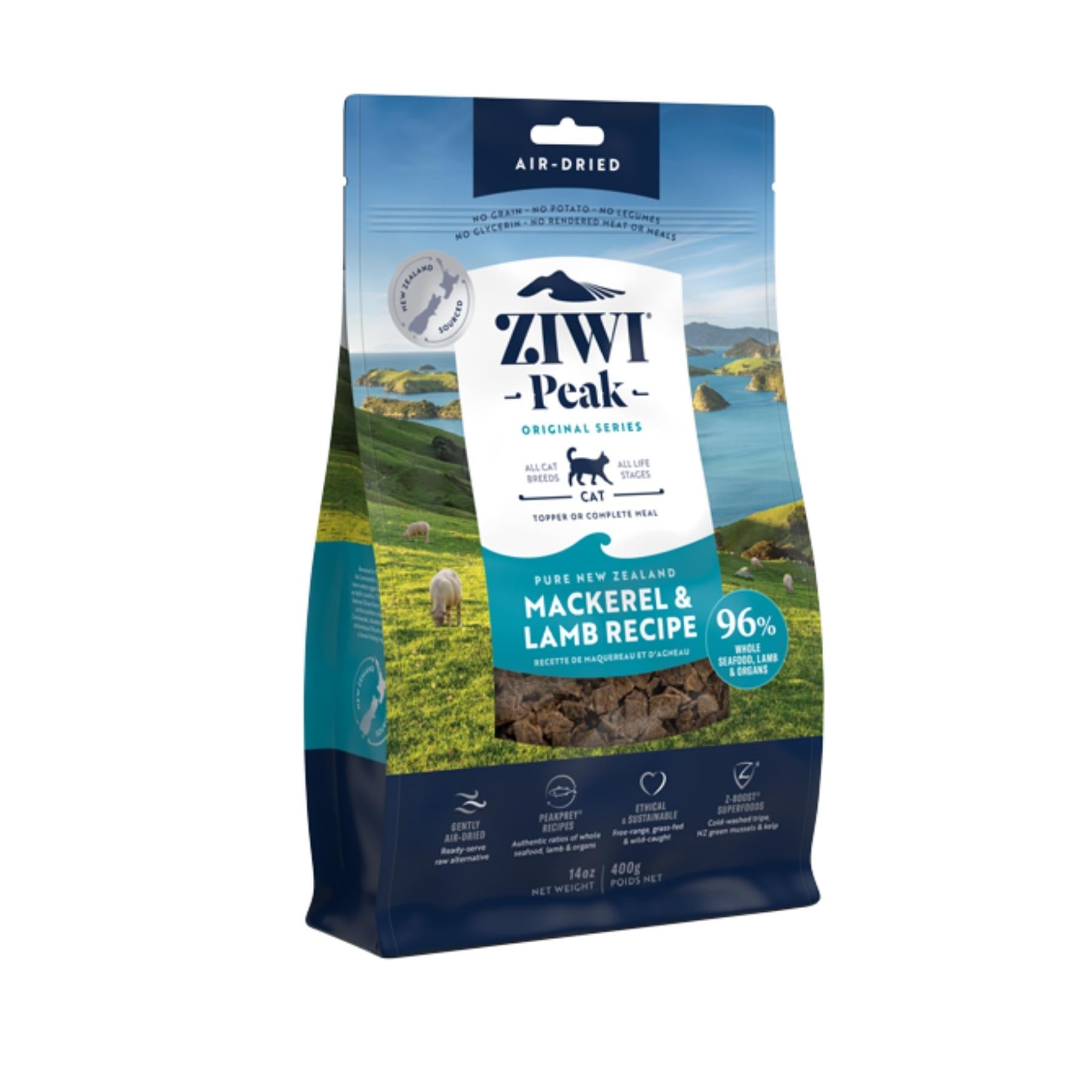 ZIWI Peak Dry Cat Food Mackerel & Lamb Recipe 400g