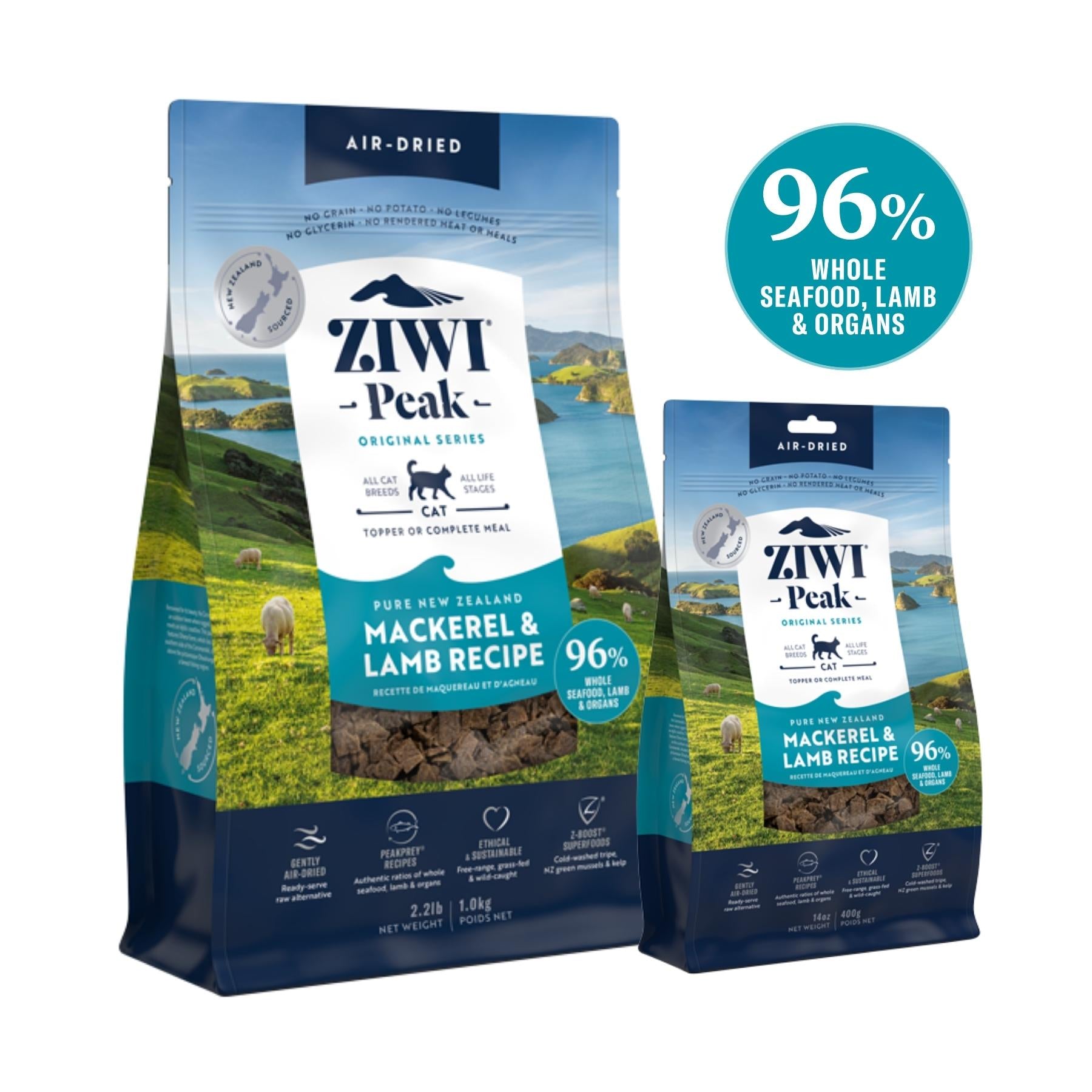 ZIWI Peak Dry Cat Food Mackerel & Lamb Recipe