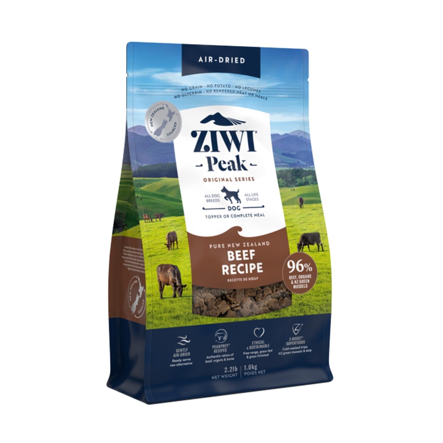 ZIWI Peak Dry Dog Food Beef Recipe 1kg.