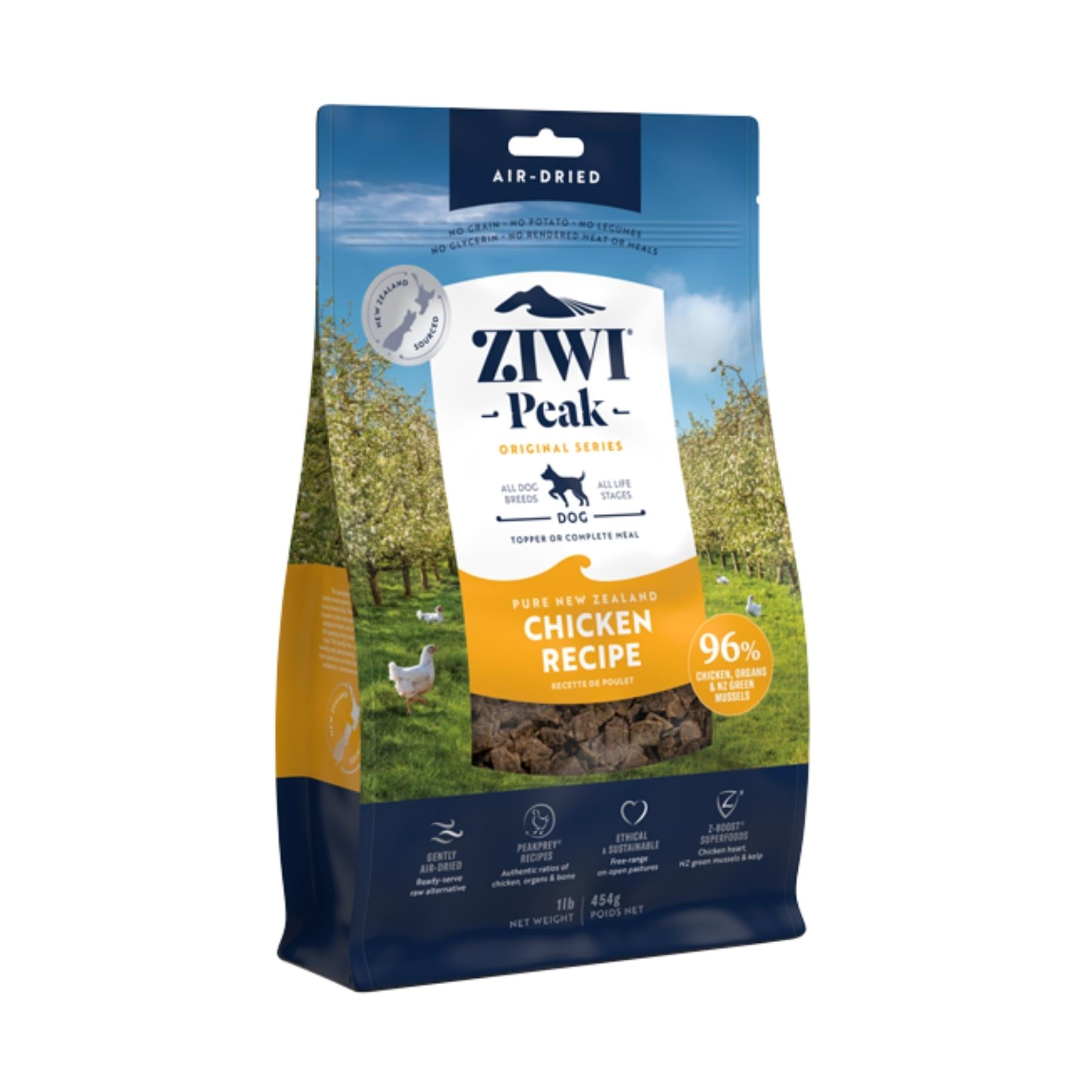 ZIWI Peak Dry Dog Food Chicken Recipe 454g.