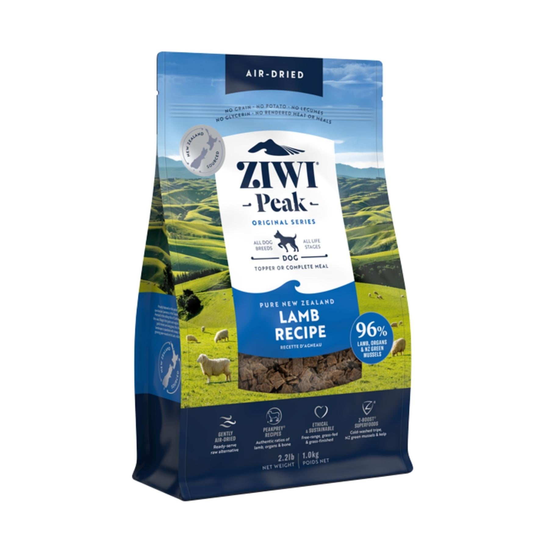 ZIWI Peak Dry Dog Food Lamb Recipe 1kg.