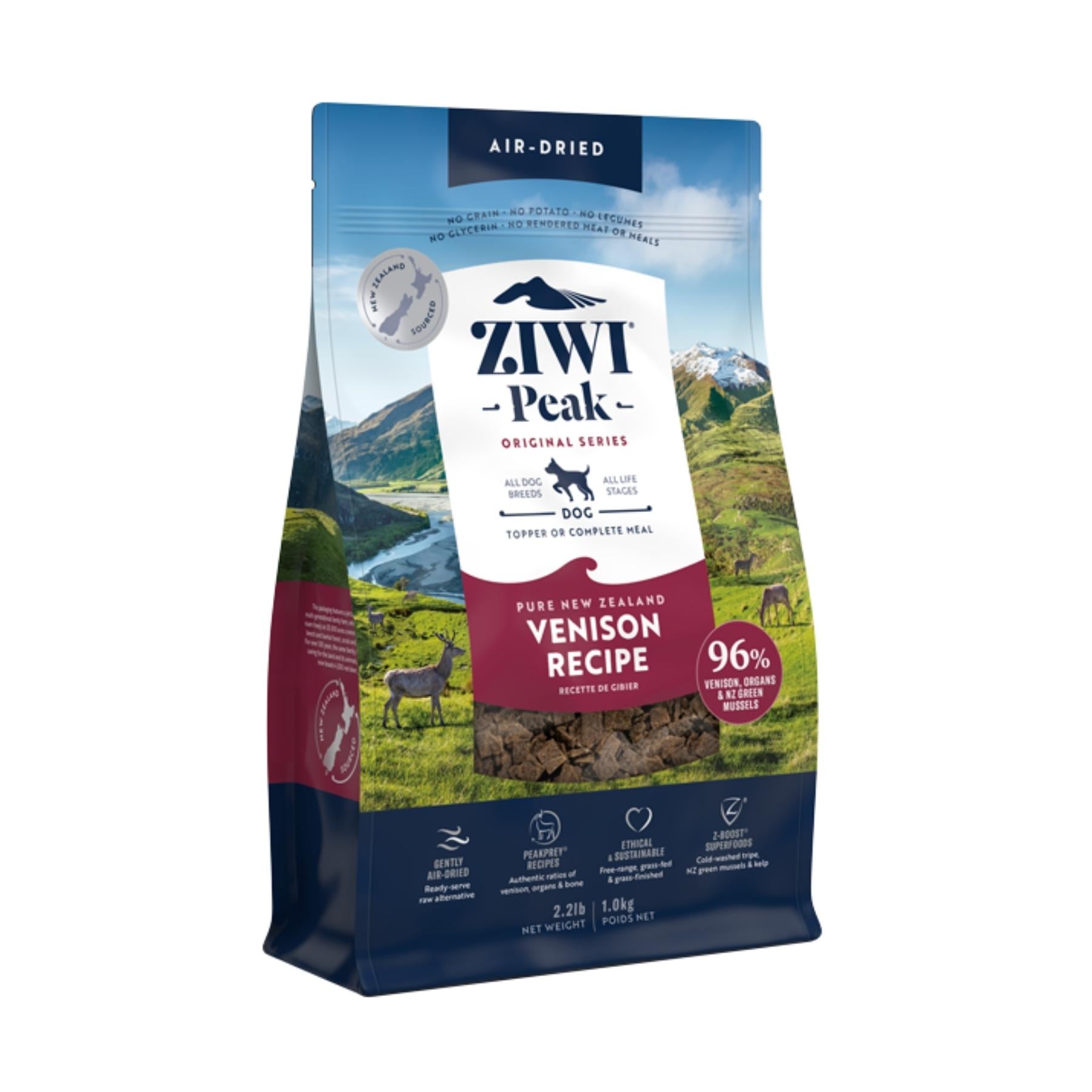 ZIWI Peak Dry Dog Food Venison Recipe 1kg.