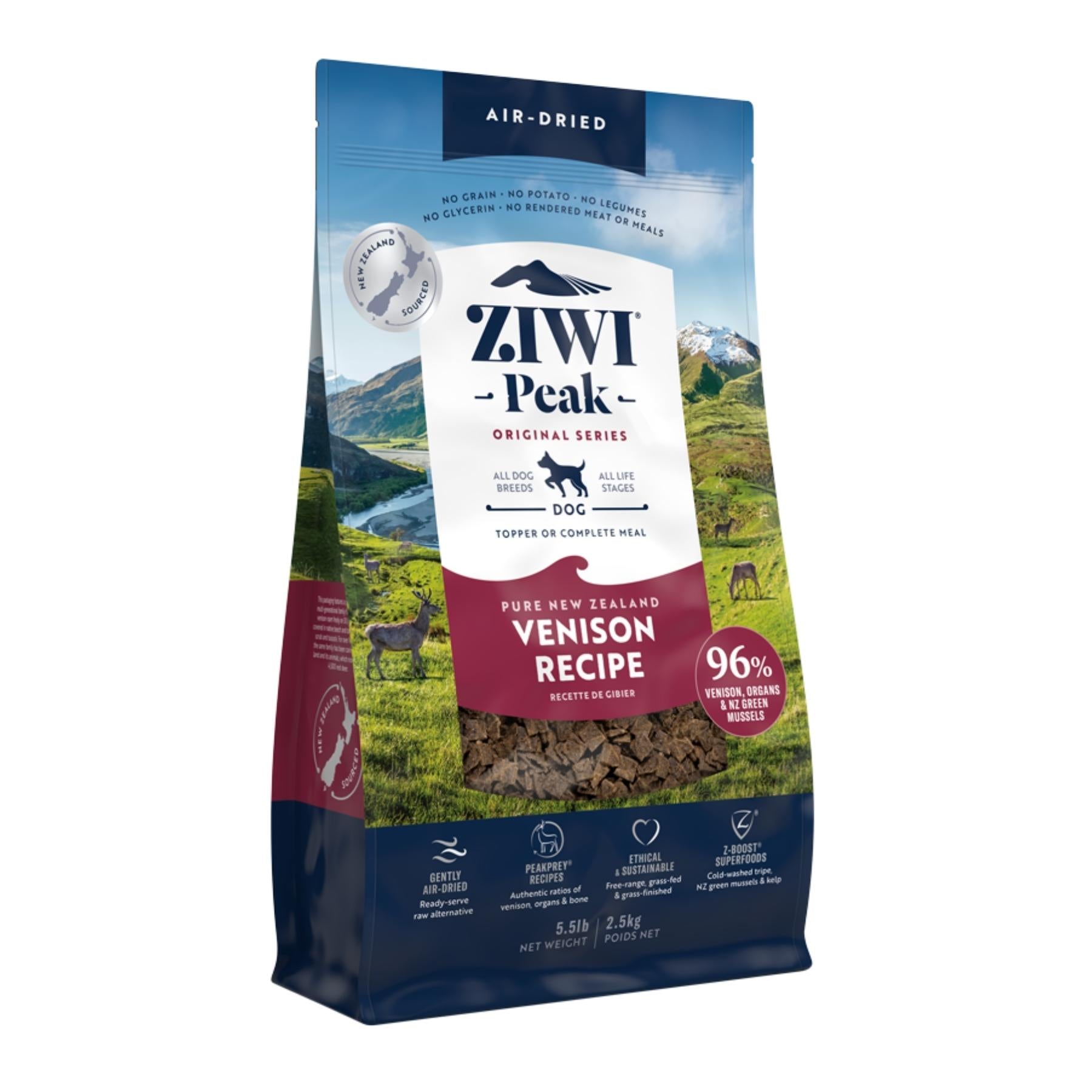 ZIWI Peak Dry Dog Food Venison Recipe 2.5kg.