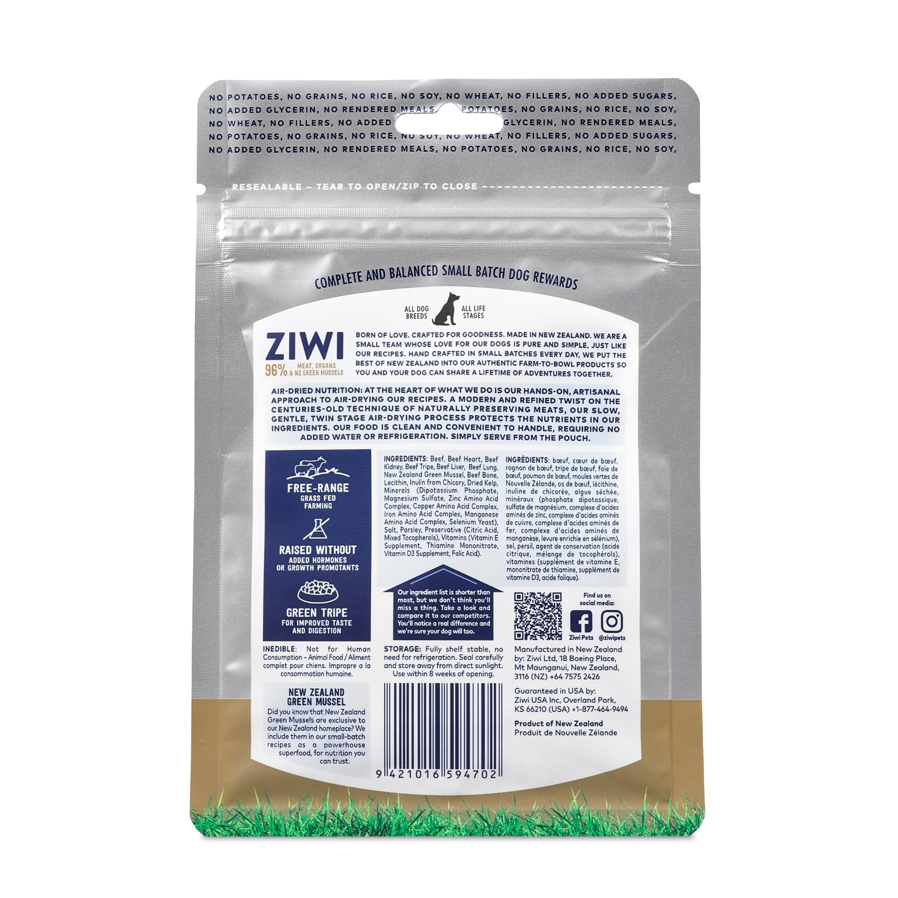 ZIWI Peak Good Dog Rewards Beef Recipe. Premium New Zealand Dog Treats.