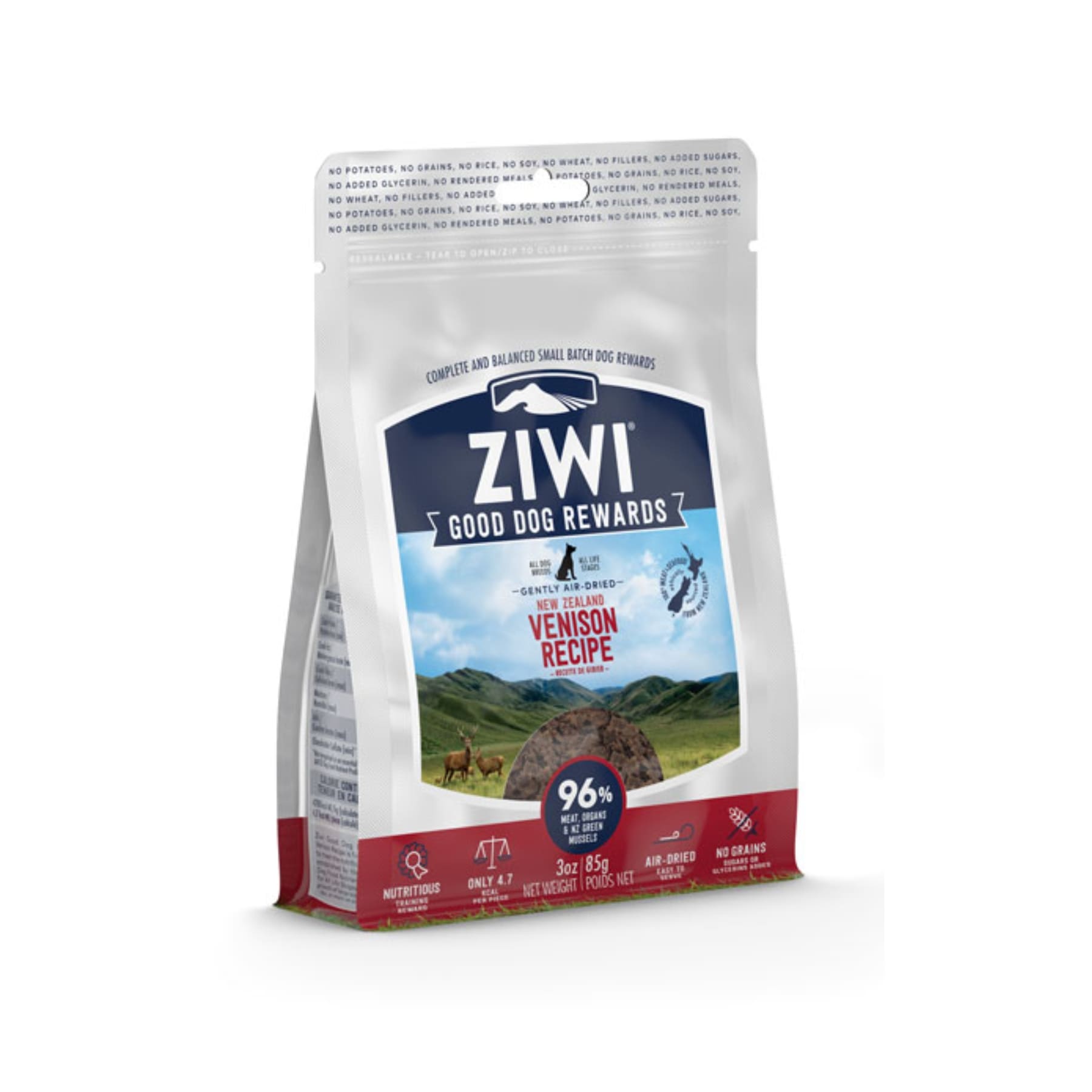 ZIWI Peak Good Dog Rewards Venison Recipe 85g. Premium Dog Treats.