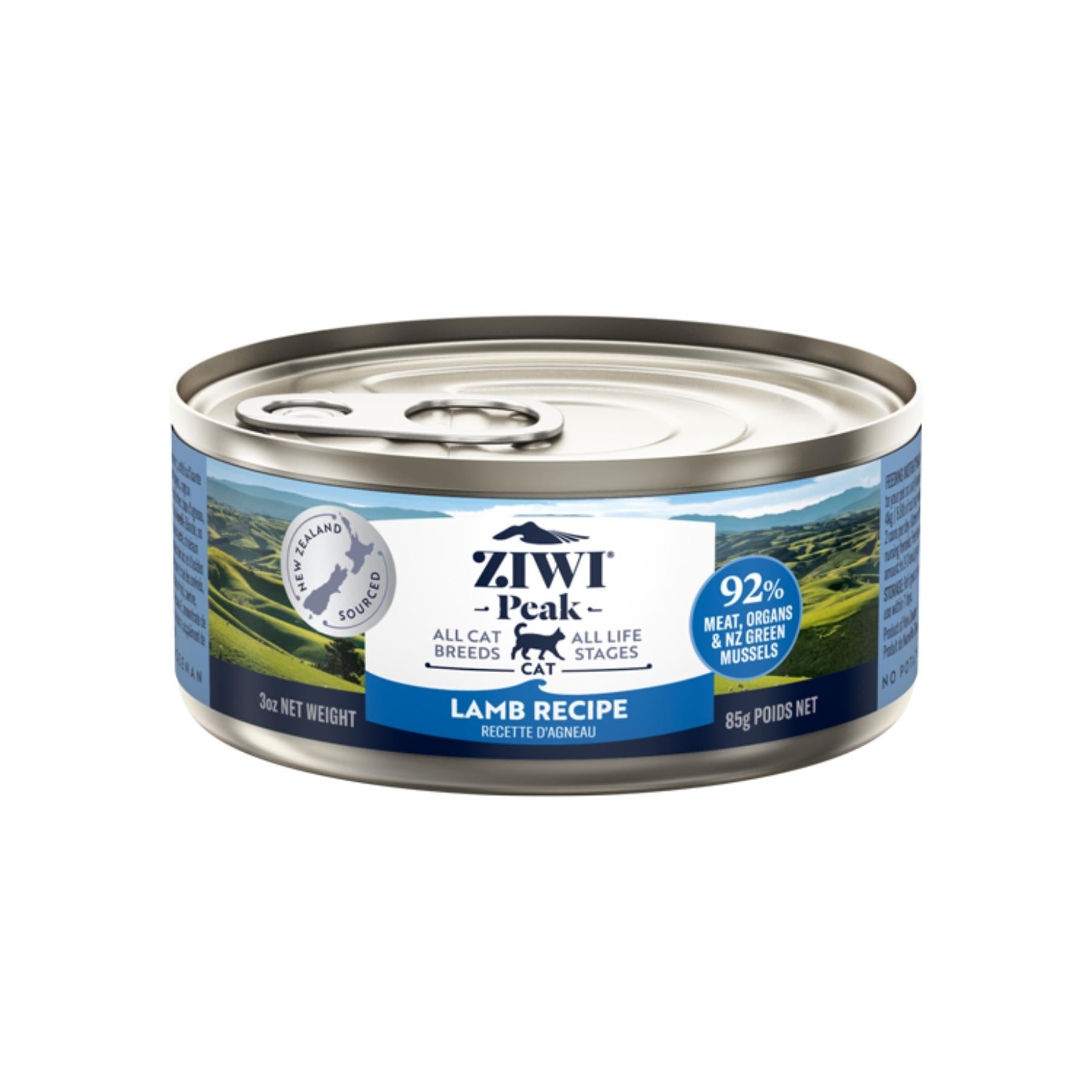 ZIWI Peak Wet Cat Food Lamb Recipe 85g Can