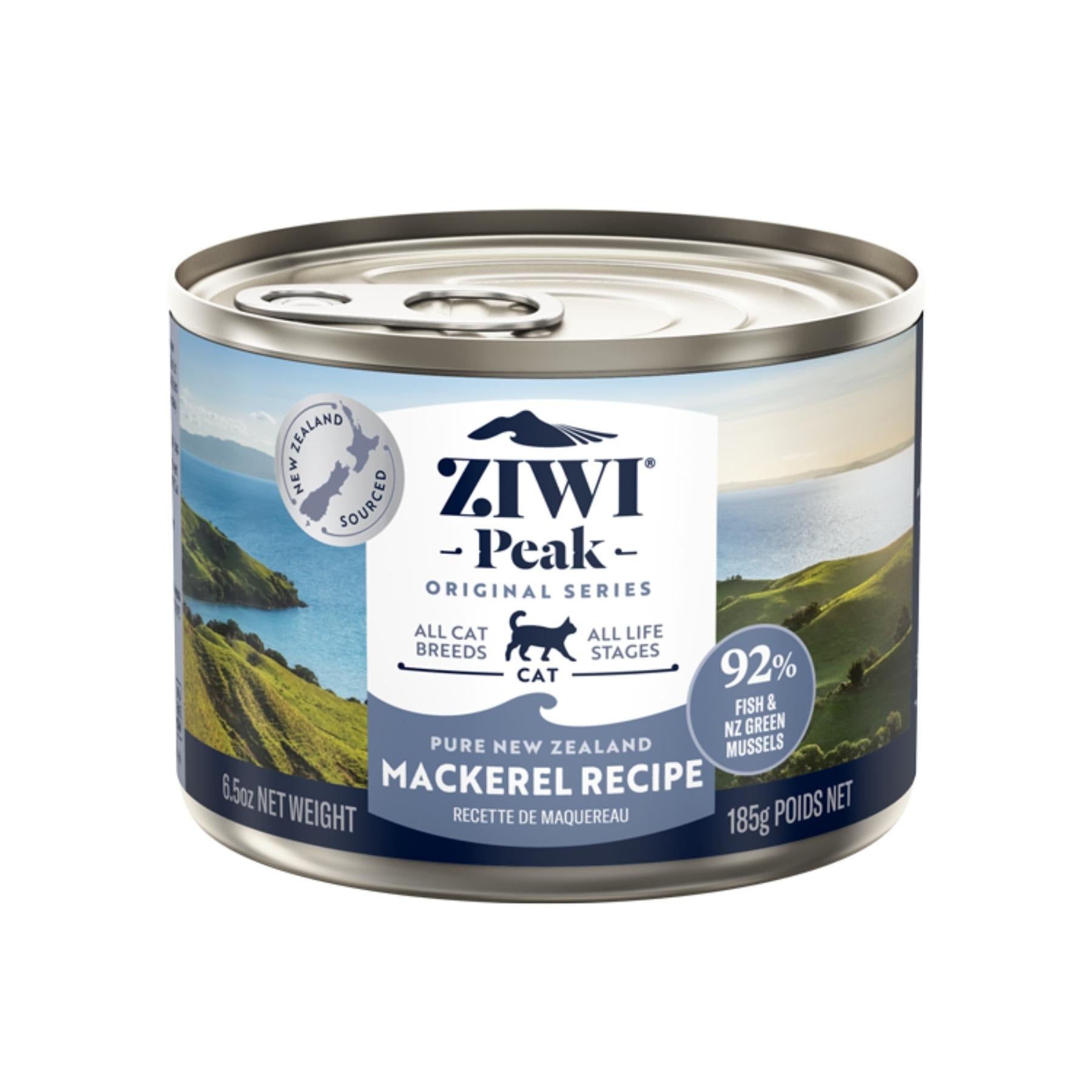 ZIWI Peak Wet Cat Food Mackerel Recipe 185g Can