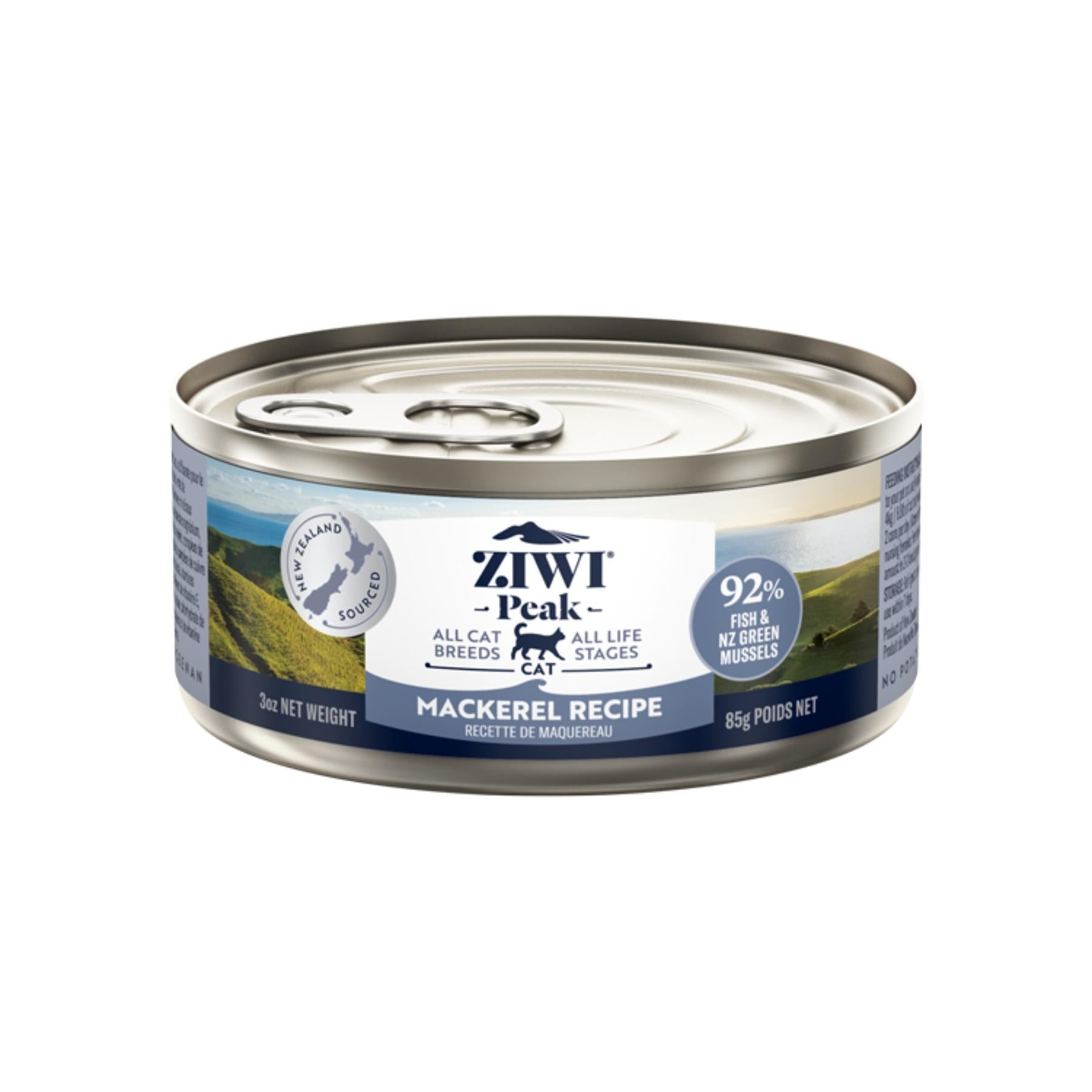 ZIWI Peak Wet Cat Food Mackerel Recipe 85g Can