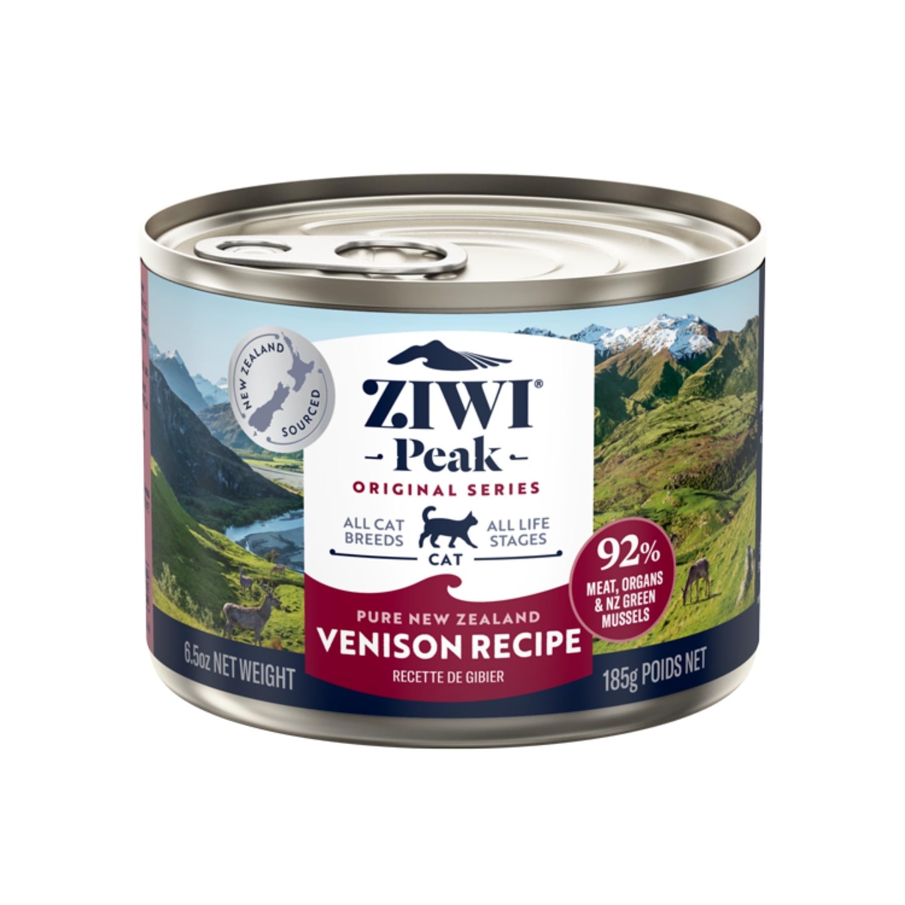 ZIWI Peak Wet Cat Food Venison Recipe 185g Can