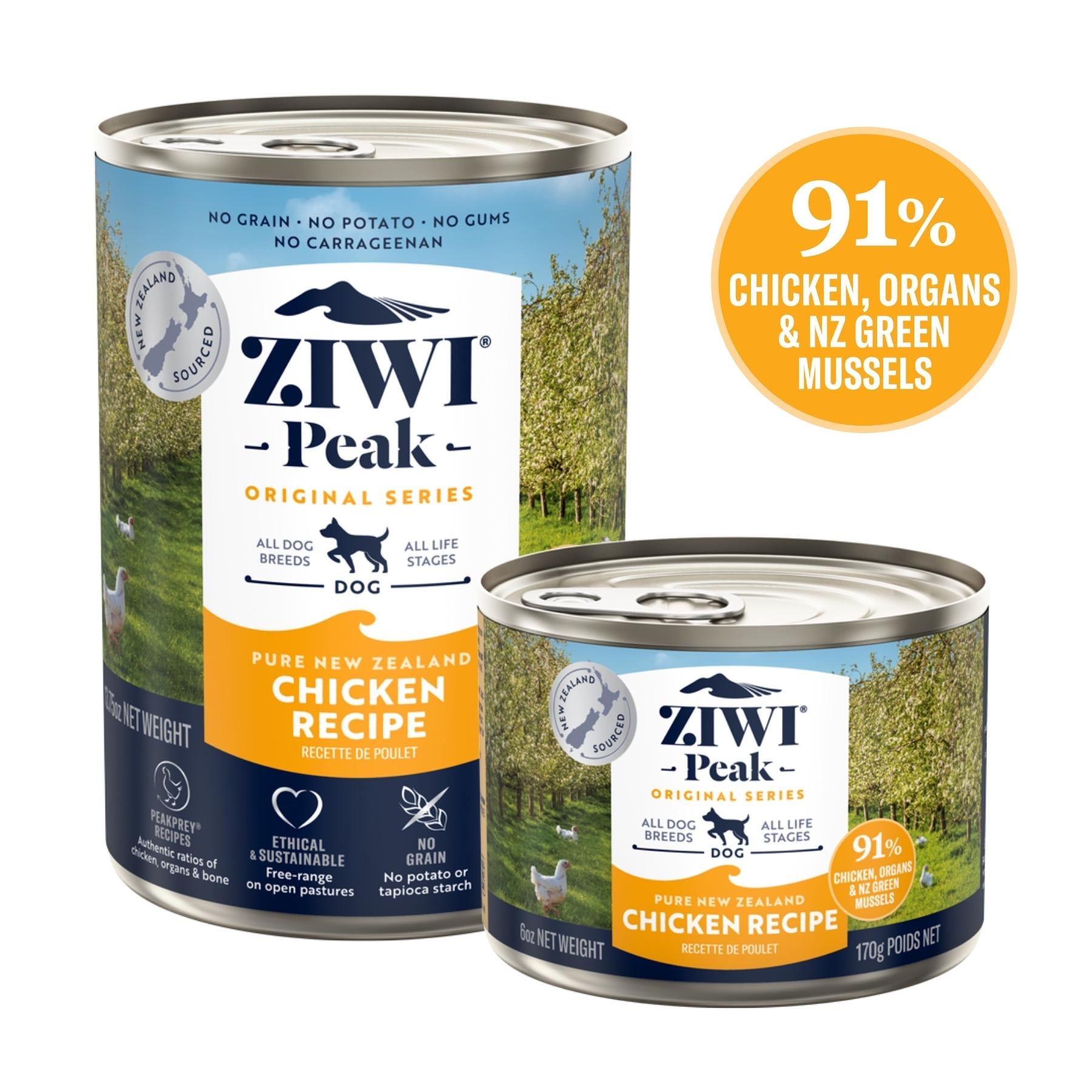 ZIWI Peak Wet Dog Food Chicken Recipe