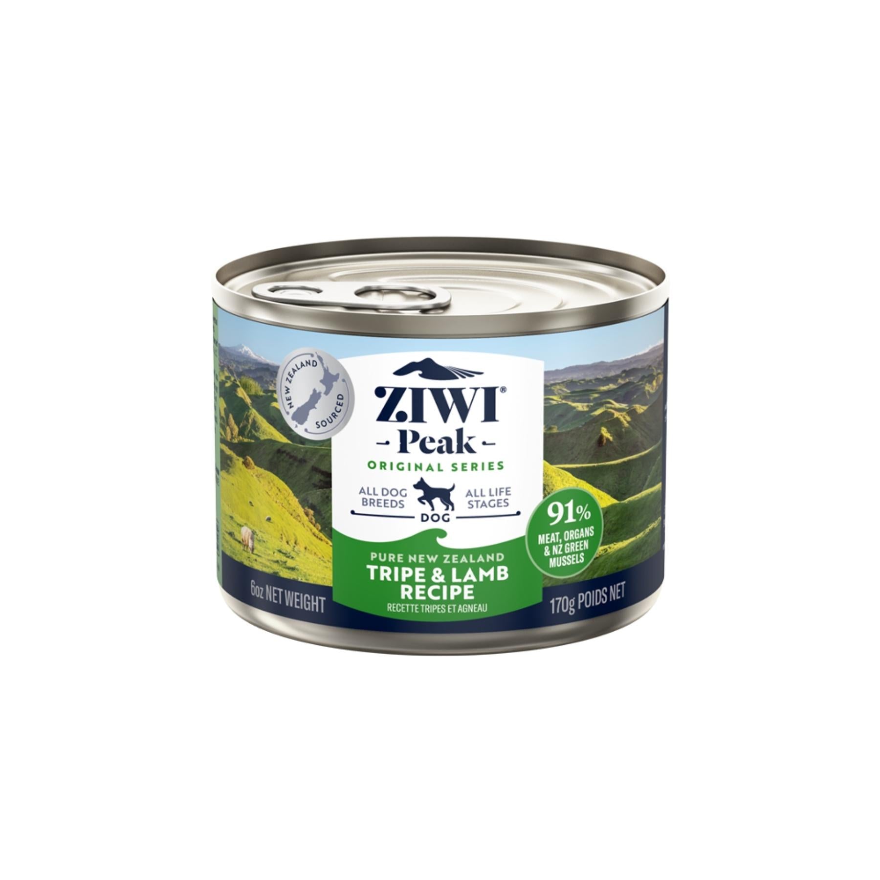 ZIWI Peak Wet Dog Food Tripe & Lamb Recipe 170g Can